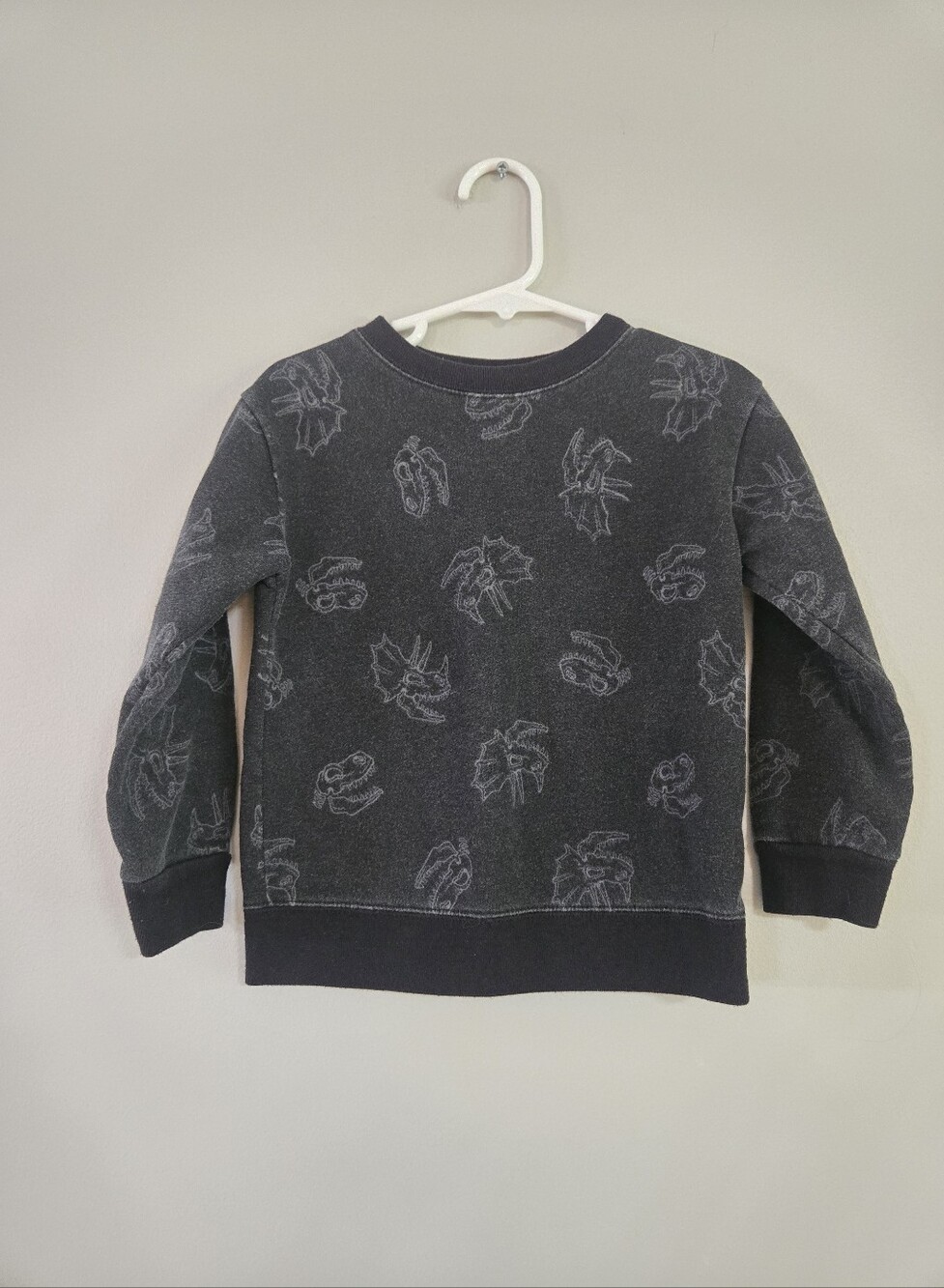 Garanimals Boys Dinosaur Fleece Sweatshirt Size 3T Charcoal Gray